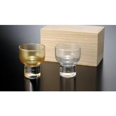 ふるさと納税 海南市 紀州塗り ぬりもん de Verre 盃 涼金 涼銀 ペアセット 70ml