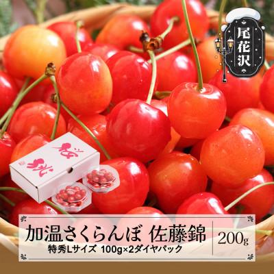 ふるさと納税 尾花沢市 先行受付 加温 さくらんぼ 佐藤錦 特秀Lサイズ 200g ダイヤパック 2026年産 山形県産
