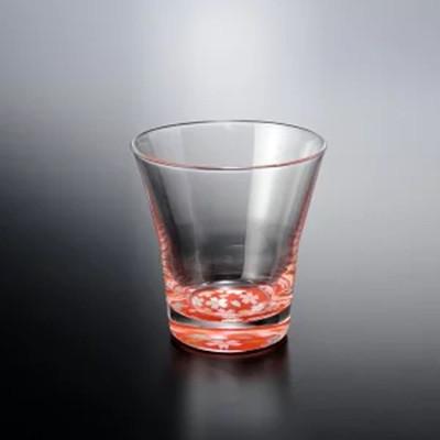 ふるさと納税 海南市 紀州塗り [ぬりもん de Verre] フリーグラス 「蒔絵/桜・赤」 210ml