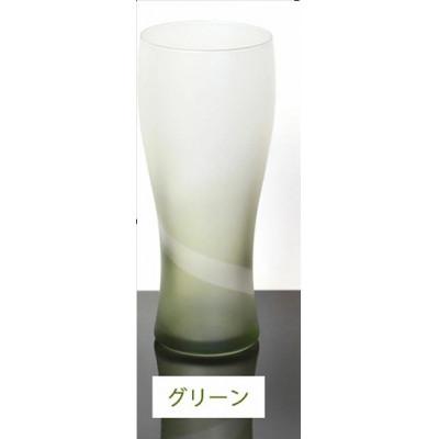 ふるさと納税 海南市 紀州塗り [ぬりもん de Verre] ビアグラス 単品 「シルキーライン・緑」 335ml