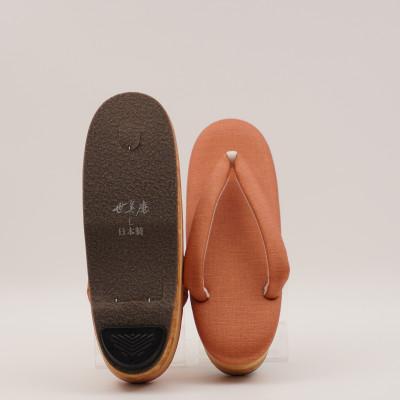 ふるさと納税 小川町 おしゃれ用下駄草履 朱色 Lサイズ