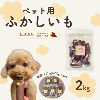 ふるさと納税 茨城町 ペット用蒸かし芋2kg(紅はるか)ペットのおやつ