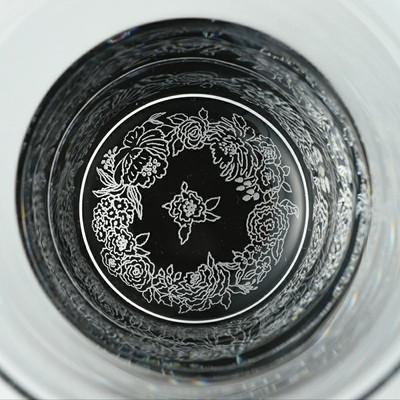 ふるさと納税 海南市 紀州塗り 【ぬりもん de Verre】フリーグラス「蒔絵/ボタニカル・金銀」ペアセット 210mlの画像