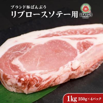 ふるさと納税 小美玉市 ブランド豚「ばんぶぅ」小分け リブロース ソテー用 1kg(250g×4パック)
