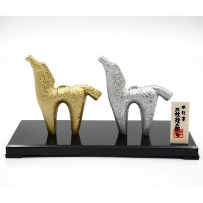 ふるさと納税 高岡市 [高岡銅器]三枝惣太郎作 馬27.絆