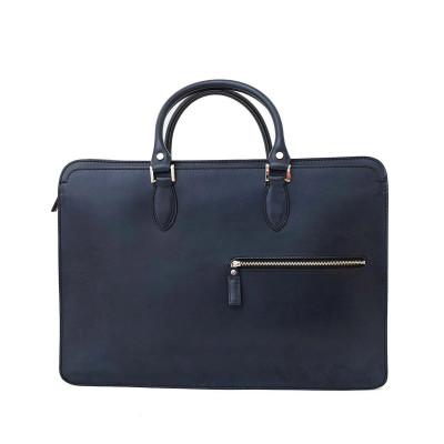 ふるさと納税 福岡市 FogliaA4ビジネスバッグ ブルーブラック SR004VC03