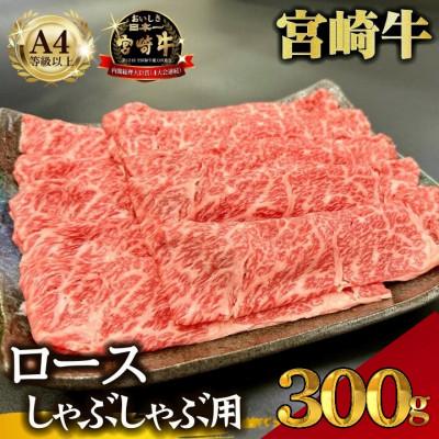 ふるさと納税 小林市 [宮崎県西ノ原牧場直送]A4等級以上宮崎牛霜降りしゃぶしゃぶロース 300g(E102)(小林市)