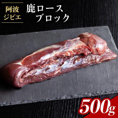ふるさと納税 海陽町 [阿波ジビエ]鹿ロースブロック肉 約500g 希少部位!