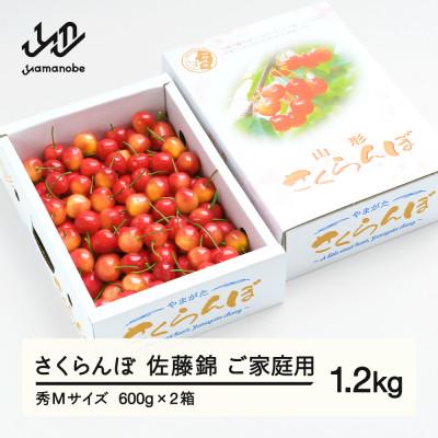 ふるさと納税 山辺町 [先行予約]さくらんぼ 佐藤錦 秀Mサイズ ご家庭用 バラ詰め 1.2kg(600g×2箱)