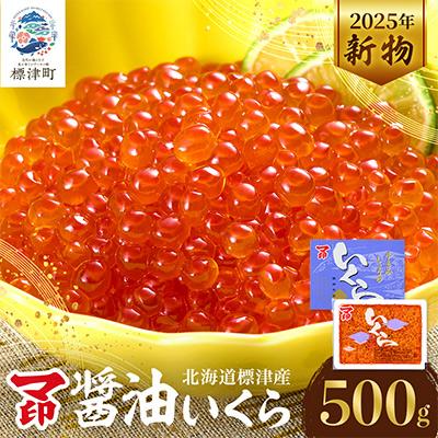 ふるさと納税 標津町 [令和7年新物]マ印 醤油いくら 計500g イクラ 人気 おすすめ 醤油漬け さけ 天然