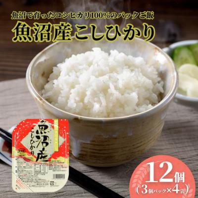 ふるさと納税 小千谷市 ふっくら美味しい魚沼産こしひかり パックご飯 180g×12個(3パック×4個) たかの