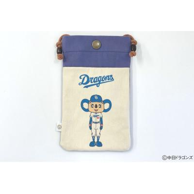 ふるさと納税 大垣市 [中日ドラゴンズとのコラボアイテム]のこり染×ドアラスマホショルダー ブルーベリー