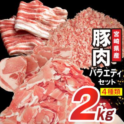 ふるさと納税 日向市 宮崎県産豚肉 詰め合わせ バラエティ セット 4種 2kg(日向市)