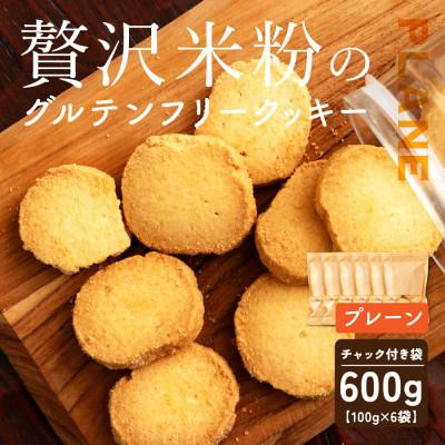 ふるさと納税 静岡市 贅沢米粉のクッキー プレーン 600g(100g×6袋)