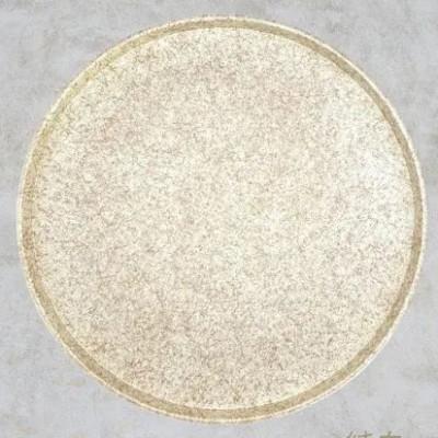 ふるさと納税 九度山町 木製 丸トレイ 乱糸 (マット仕上げ) 純白