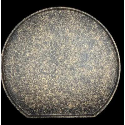 ふるさと納税 九度山町 木製 半月トレイ 乱糸 (マット仕上げ) 漆黒