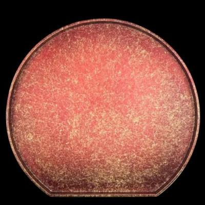 ふるさと納税 九度山町 木製 半月トレイ 乱糸 (マット仕上げ) 赤溜