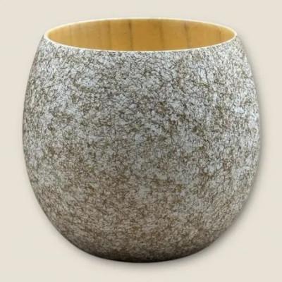 ふるさと納税 高野町 木製 エッグカップ 乱糸マット仕上げ 純白