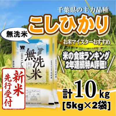 ふるさと納税 大網白里市 【令和8年産 新米先行受付!】【特A評価】千葉県産「コシヒカリ」無洗米 10kg(5kg×2袋)