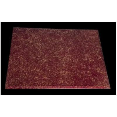 ふるさと納税 高野町 木製 ランチョンマット 乱糸(マット仕上げ) 赤溜