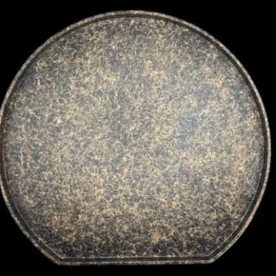 ふるさと納税 高野町 木製 半月トレイ 乱糸 (マット仕上げ) 漆黒