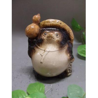 ふるさと納税 甲賀市 [信楽焼]手づくり開運招福たぬき 置物 nta-008