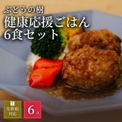 ふるさと納税 岡垣町 [毎日の食事にちょい足し]ぶどうの樹の「健康応援ごはん」6食セット