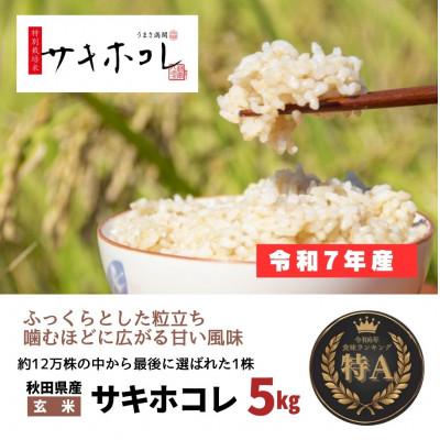 ふるさと納税 大仙市 [特別栽培米]令和7年産 秋田県産サキホコレ 5kg[玄米]