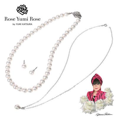 ふるさと納税 和泉市 【RoseYumiRose】8mmパール3点セット(ネックレス/ペンダント/ピアス)ホワイト | 