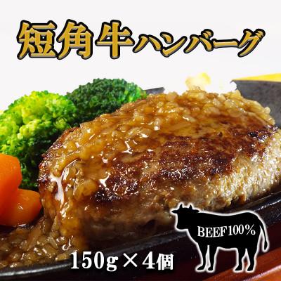 ふるさと納税 矢巾町 短角牛ハンバーグ ビーフ100%! 150g×4個
