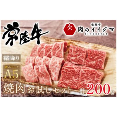 ふるさと納税 水戸市 常陸牛A5 焼肉 お試しセット 200g