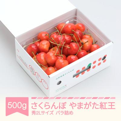 ふるさと納税 村山市 さくらんぼ やまがた紅王 秀2Lサイズ 500g(500g×1) バラ詰め 2026年産 山形県産