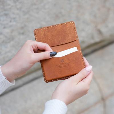 ふるさと納税 豊岡市 豊岡財布 haakiLeatherカードケース HLC500 コニャック