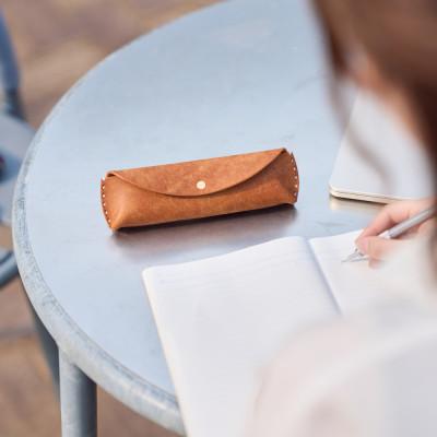 ふるさと納税 豊岡市 豊岡財布 haaki Leatherペンケース HLC502 コニャック