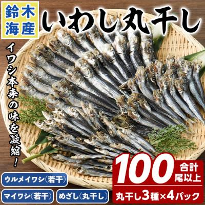 ふるさと納税 阿久根市 数量限定! 阿久根市産 イワシ丸干し 3点セット(合計約100尾) [鈴木海産]akn091-01