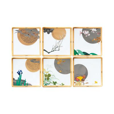 ふるさと納税 伊万里市 四季彩舞曲15cm菓子皿揃(6枚)(絵変り)4656-AS/N50953(伊万里市)