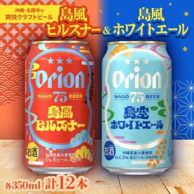 ふるさと納税 名護市 オリオンのクラフトビール!75BEER 島風ピルスナー&amp;島空ホワイトエール 詰合せ12本(各6本)