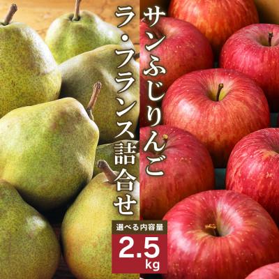 ふるさと納税 寒河江市 サンふじりんご ラ・フランス詰合せ 2.5kg