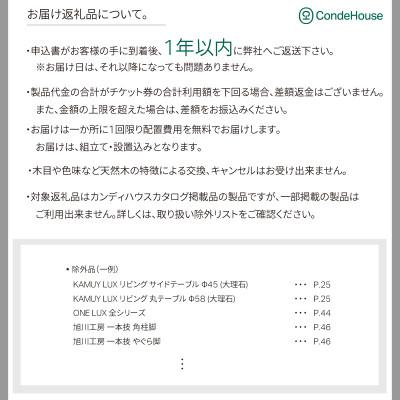 ふるさと納税 旭川市 旭川家具 カンディハウス 返礼品自由選定型 10万円分 チケット_03926の画像