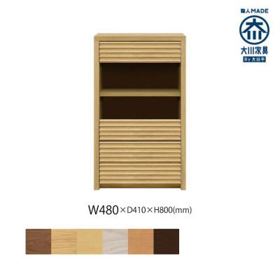 ふるさと納税 大川市 無垢リビング家具コリーナ(キャビネット)48cm L(左開き) WONA(オークナチュラル)