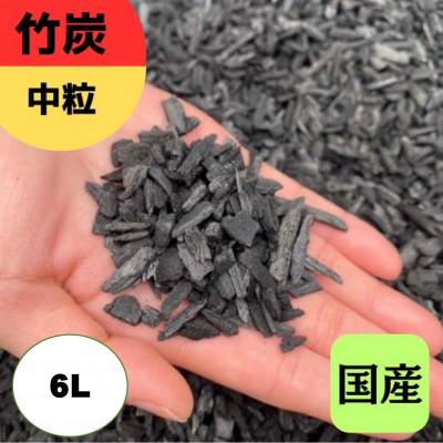 ふるさと納税 伊勢原市 竹炭 中粒 6L『土壌改良、園芸、消臭、調湿効果、菌ちゃん農法』伊勢原市・梅鉢TMC