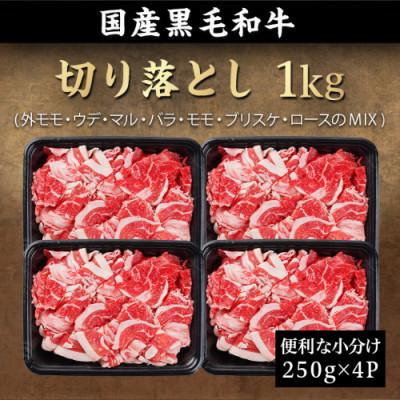 ふるさと納税 都城市 【黒毛和牛】切り落とし1kg(250g×4パック) |  | 03