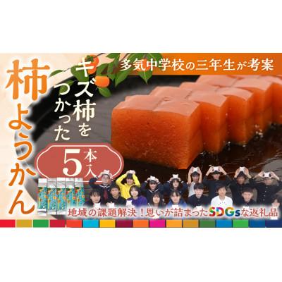 ふるさと納税 多気町 キズ柿をつかった柿ようかん 5個入り