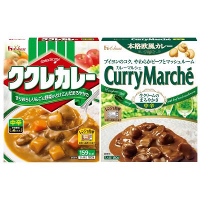 ふるさと納税 江南市 ハウス ククレカレー 中辛 &amp; カレーマルシェ 中辛 各10個 レトルト食品