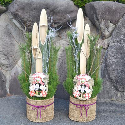 ふるさと納税 大村市 本格門松 1.1mカゴタイプ