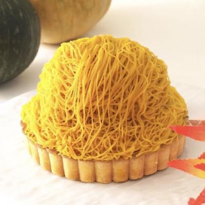 ふるさと納税 阿波市 [4号]えびすかぼちゃの錦糸モンブランタルト 固定チョコプレート付き