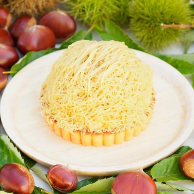 ふるさと納税 阿波市 [4号]和栗の錦糸モンブランタルト 固定チョコプレート付き