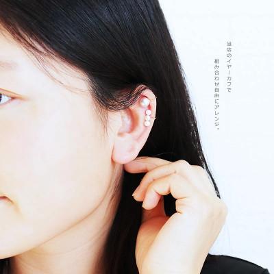 ふるさと納税 志摩市 志摩産 あこや真珠 4.0-5.0mm K18 イヤーカフ_2