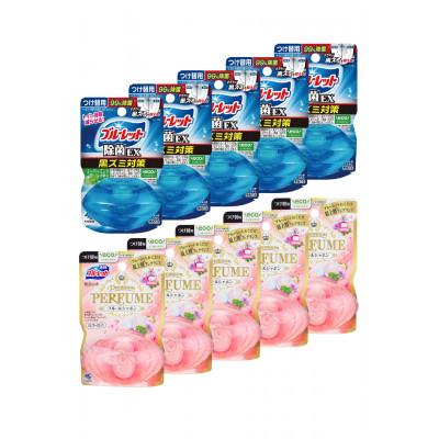 ふるさと納税 富山市 液体ブルーレットPremium PERFUME&amp;除菌EX 付替え用 各5個セット(富山市)