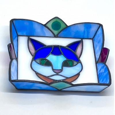 ふるさと納税 東村山市 ステンドグラス ニャンコの顔絵皿 : Yahoo